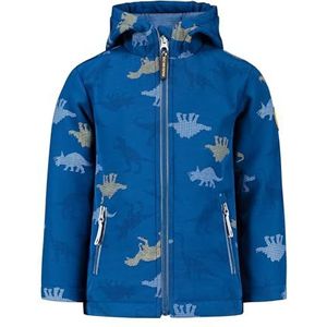 SALT AND PEPPER Softshelljas voor jongens met allover dinosaurus-print, demin blue, One size