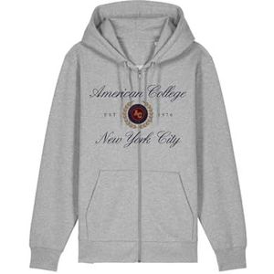 AMERICAN COLLEGE USA Sweatshirt met ritssluiting, grijs, maat XXL, Grijs, XXL