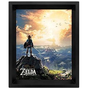 De legende van Zelda 'Zonsondergang'3D Lenticular Poster,25 x 20 cm