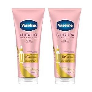 Vaseline Gluta-Hya Dewy Radiance Serum Burst Hydraterende Lotion met Antioxidanten voor Zachte, Stralende Huid, 2 × 200 ml