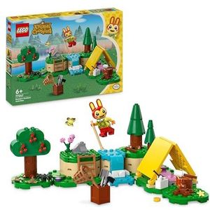 LEGO Animal Crossing Kamperen met Bunnie, Creatief Bouwpakket voor Kinderen, Set met het Speelgoed Konijn uit de Game, plus Tent, Cadeau voor Meisjes en Jongens vanaf 6 jaar 77047