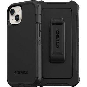 OtterBox iPhone 13 (ALLEEN) Defender Series Case - ZWART, robuust en duurzaam, met poortbescherming, inclusief holster clip kickstand