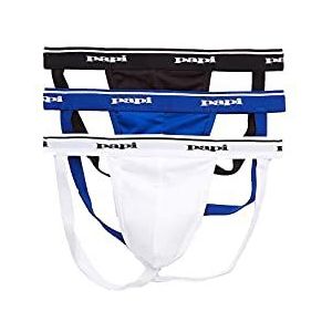 papi Heren (Pack van 3), Zwart/Wit/Blauw, L