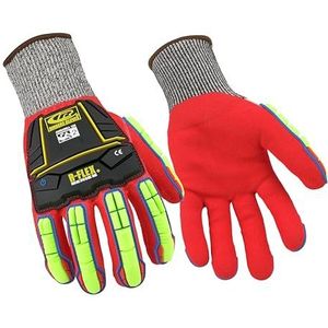 Ansell Ringers R068 Veiligheidswerkhandschoenen, Mechanische Bescherming, Maat 12 (3XL), Rood (10 Paar)