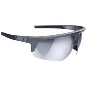 BBB Fietsbril, sportbril, duurzame fietszonnebril, heren en dames, 100% uv-bescherming, grindfiets, racefiets en MTB, komeet, mat, transparant, grijs, BSG-75
