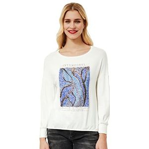 Street One Dames A318667 shirt met lange mouwen, gebroken wit, 38 (verpakking van 11), off-white, 38