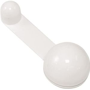 Amig - Zelfklevende deurstopper voor doorgangsdeuren | diameter 40 x 27 mm x 108 mm | model 404 | kunststof | wit | bodembevestiging | maximale deurdikte 45 mm