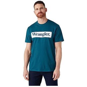 Wrangler T-shirt voor heren, groen (deep teal green), 4XL