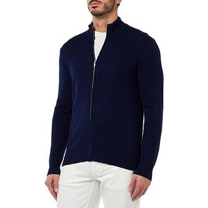 Hackett London Heren Lamswol Fz No Lg/Ebp Pullover Sweater, Blauw (zwart), M