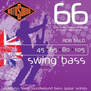 Rotosound snaren voor elektrische bas SWING DOUBLE BALL END 4-str. RDB66LD DOUBLE BALL Standard 45-105