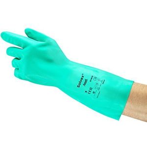 Ansell Alphatec 37-675 Chemiebestendige Handschoenen Nitril, Vloeistoffen Of Oplosmiddelen Bescherming, Ondoordringbare, Herbruikbare, Industriële Handschoenen Heren Dames, Groen, Maat Xs (12 Paar)