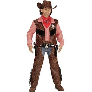 Widmann 05928 Cowboy-kinderkostuum, shirt met vest, chaps en hoed