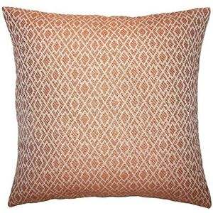 The Pillow Collection Calanthe Geometrische kussensloop, polyester, meloen/oranje, 45705 x 45705 x 15993 cm