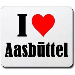 EXKLUSIV: Mousepad "I Love Aasbüttel" in White, een geweldig cadeau-idee voor je partner, collega's en nog veel meer!
