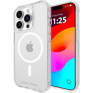 CASE-MATE Stoer iPhone 15 Pro hoesje - transparant [12 ft valbescherming] [Compatibel met MagSafe] Magnetische telefoonhoes voor iPhone 15 Pro 6,1 inch, schokbestendige hoes met anti-vergeling,