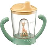 Plastic lekvrije beker Pastel Sophie la Girafe mascotte 180 ml