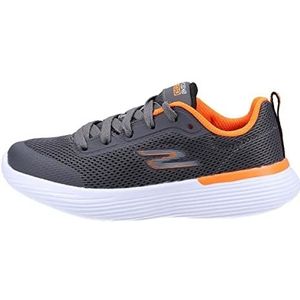 Skechers Jongens Go Run 400 V2 Omega Sneakers, Charcoal Orange Textile Trim, 36 EU