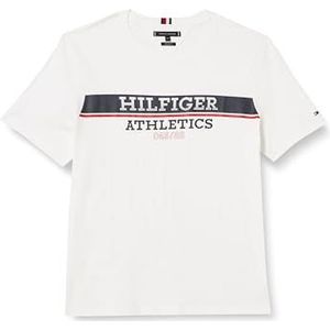 Tommy Hilfiger Heren Hilfiger Ath Tee S/S T-shirts, wit, XS, Wit, XS