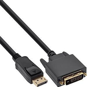 InLine 17116 DisplayPort naar DVI converter kabel, zwart, 0,5 m