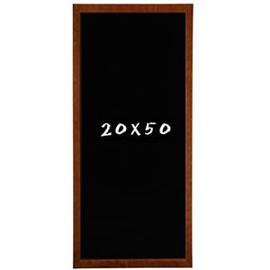 Postergaleria krijtbord voor muur | 20x50cm | Bruin | Schoolbord van grenenhout (HDF) | met krijt en een touwtje om op te hangen | voor keukens, cafés, winkels | Veel kleuren | 6 maten