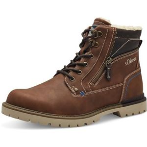 s.Oliver Wl Lace Boot 5-16271-41 Sneeuwlaarzen voor heren, cognac, 42 EU