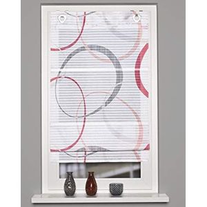 Home fashion magnetisch rolgordijn dwarsstrepen digitale print VITUS, rood, 130 x 60 cm