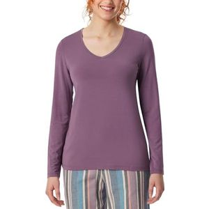 Schiesser Dames slaapshirt met lange mouwen Modal - Mix + Relax, Malve_182101, 36