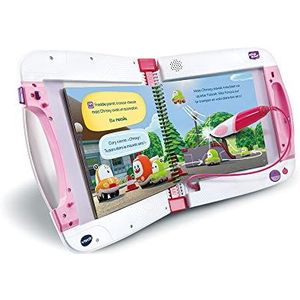 VTech - MagiBook v2 Starter Pack roze, interactief leesplatform met leerboek niveau 1 de School of Superhelden Tut Tut Cory Bolides, cadeau voor kinderen van 2 jaar tot 8 jaar - inhoud in het Frans