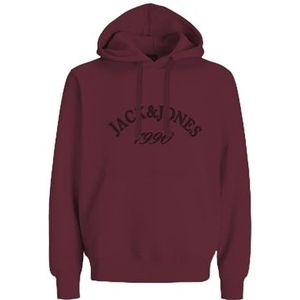 JACK & JONES Jorbleecker Branding Sweat Hood Bf, Tibetaans rood., XS
