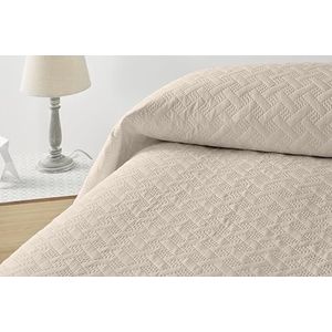 Degrees home Glad - sprei voor bed 180 - sprei Bouti bed - lente zomer - 270 x 260 cm - beige