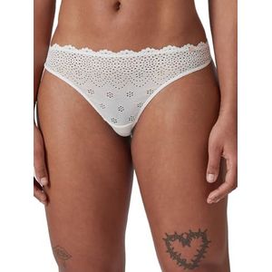 Skiny Dames Cheeky String Bamboo Lace Ivory Bamboe ivoor kant, ivoor, 40