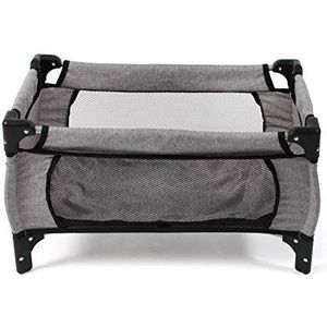 Bayer Chic 2000 653 19 reisbed Deluxe voor babypoppen tot 50 cm, poppenbed, poppenmeubels, gemêleerd grijs, klein