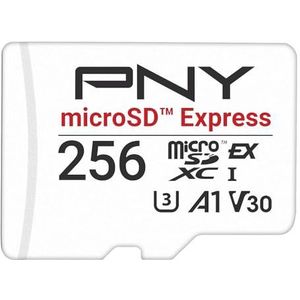 PNY - microSD Express - Geheugenkaart - 256 GB - UHS-I U3 V30 A1 - Tot 890/750 MB/s