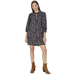 TRENDYOL Dames Woman Mini Bodycon ronde hals gebreide jurk, Donkerblauw, 34