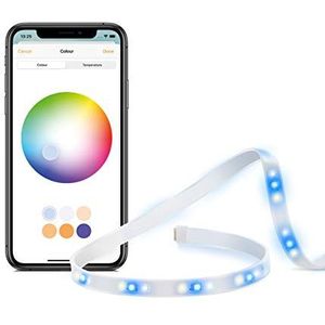 Eve Light Strip – Slimme ledstrip van 2 m, witte tinten en kleur (RGB), 1800 lm, dimbaar, voorzien van plakstrip, geen bridge vereist, wifi, bediening via app (HomeKit), Adaptieve verlichting