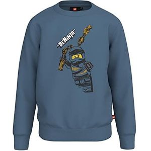 LEGO Jongen Ninjago Jungen Sweatshirt Pullover LWStorm 102, 612 Faded Blue, 92