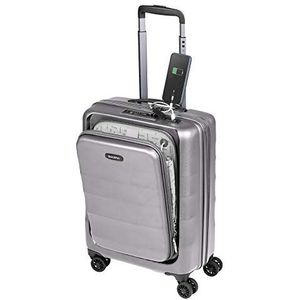 Sulema Cabine bagage Ryanair 55x40x20 cm, handbagage, lichtgewicht, harde schaal en bestendig ABS met 4 dubbele wielen 360º, TSA-slot USB en laptopzakhand, Zwart, 55x40x20 (Grijs)