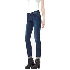 G-STAR RAW 3301 Deconstructed Mid Waist skinny jeans dames, Blauw (medium Aged 9874-071), 27W X 32L