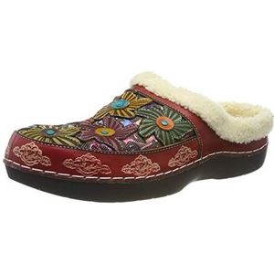 LAURA VITA Cacpucineo 02 pantoffels met open rug voor dames, Rood, 39 EU