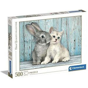 Puzzel 500 Stukjes High Quality Collection, Cat & Bunny (Clementoni)
