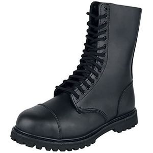 Brandit Phantom Ranger leren laarzen/schoenen zwart (stalen neus), 14 gaten, 42 EU