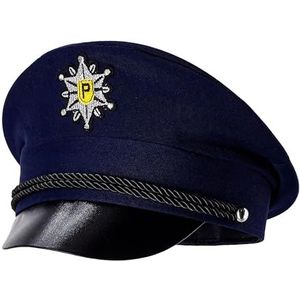Widmann 03187 politiepet voor kinderen, donkerblauw, politiepet, politiepet, uniform, politiekostuum, politie