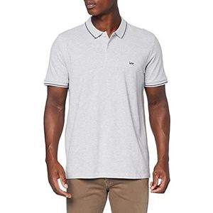 Lee T-shirt voor heren Pique Polo, grijs (Sharp Grey Mele 03), medium
