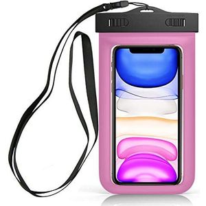 Sovica Waterdichte beschermhoes, compatibel met Samsung Galaxy A8-gecertificeerd, IPX8-waterdichte hoes (roze)