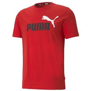 PUMA Essentials+ T-shirt met 2-kleuren-logo heren S High Risk Red