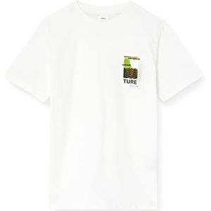 s.Oliver Boy's 2124873 T-shirt, korte mouwen, wit, 164, wit, 164 cm