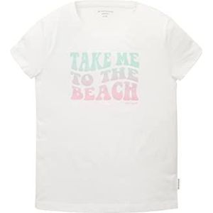 TOM TAILOR Meisjes 1036151 T-shirt voor kinderen, 10315-Whisper White, 128, 10315 - Whisper White, 128 cm