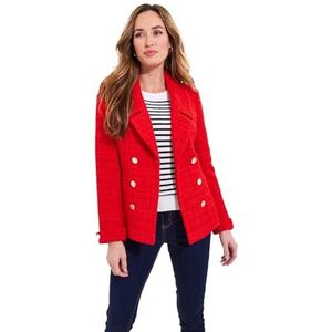 Joe Browns Dames Smart Collared Double Breasted Wolmix Jas, Rood, 34