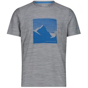 CMP - Elastisch jersey T-shirt Melange voor heren, grijs gemêleerde rivier, 50, Grijs Mel-River, 46 NL