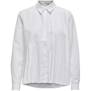 ONLWILLOW LS Plisse Shirt WVN, wit (bright white), L